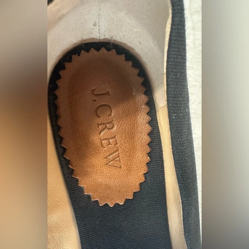 J. Crew Black Seville Espadrille Canvas Jude Wedges Size 9